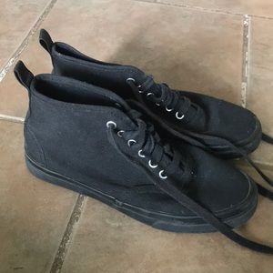 Black high top sneakers